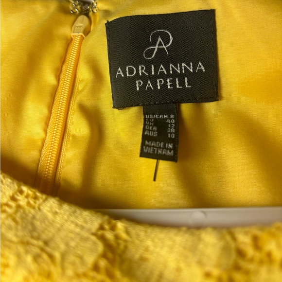 NWT Adrianna Papell yellow sheath dress sz 8 - Picture 2 of 6